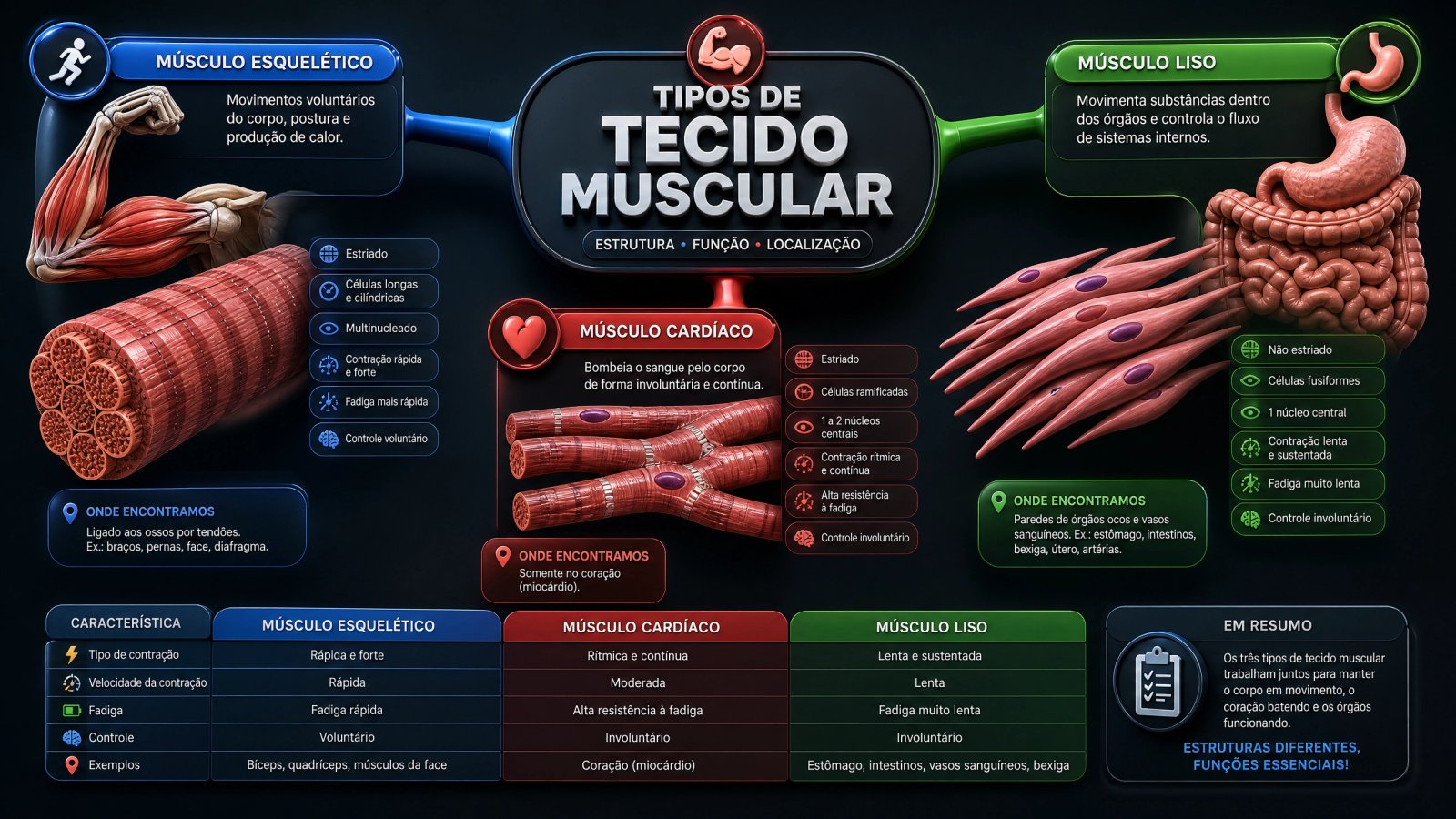Tipos de Tecido Muscular